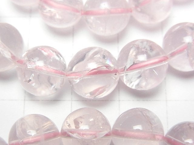 [Video] Rose Iris Quartz AA++ Round 10mm Bracelet