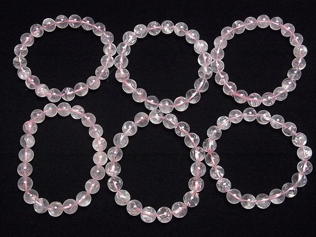 [Video] Rose Iris Quartz AA++ Round 10mm Bracelet