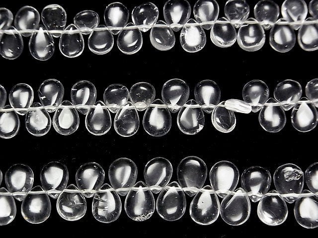 [Video]High Quality Hyalite Opal AAA- Pear shape (Smooth) 1strand beads (aprx.7inch/18cm)