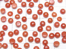 [Video] Sardinian Coral, Red Coral Round Cabochon 4x4mm 3pcs