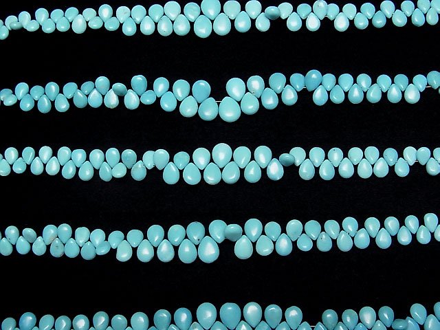 [Video]Armenian Turquoise AAA- Pear shape (Smooth) 1strand beads (aprx.7inch/18cm)