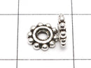 Silver925 Rondelle Daisy6x6x1mm Oxidized Finish 5pcs