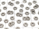 Silver925 Rondelle Daisy6x6x1mm Oxidized Finish 5pcs