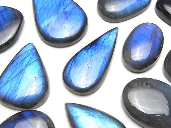 [Video] Blue Labradorite AA++ Mix Shape Cabochon 2pcs