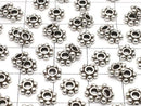 Silver925 Rondelle Daisy 6x6x2mm Oxidized Finish 3pcs