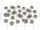 Silver925 Rondelle Daisy 6x6x2mm Oxidized Finish 3pcs