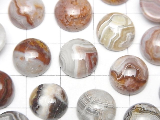 [Video] Laguna Lace Agate Round Cabochon 12x12mm 2pcs