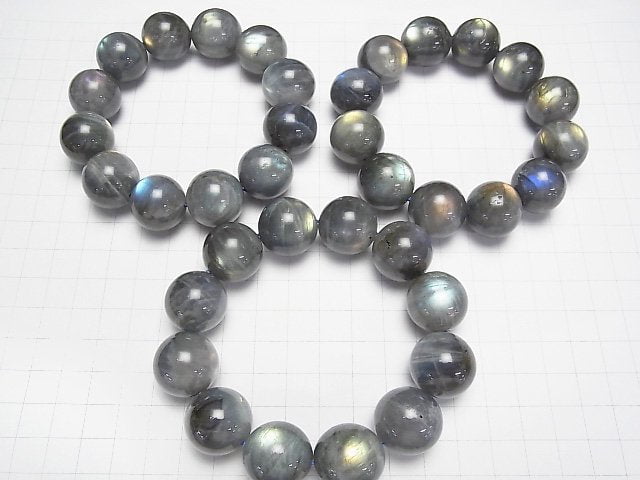 [Video]Labradorite AAA- Round 19mm Bracelet