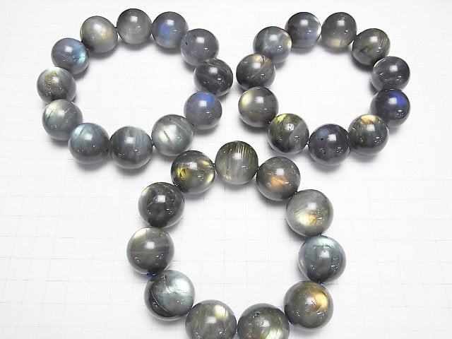 [Video]Labradorite AAA- Round 21mm Bracelet