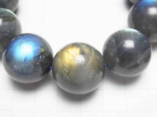 [Video]Labradorite AAA- Round 22mm Bracelet