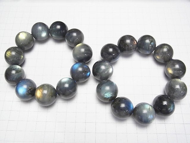 [Video]Labradorite AAA- Round 22mm Bracelet