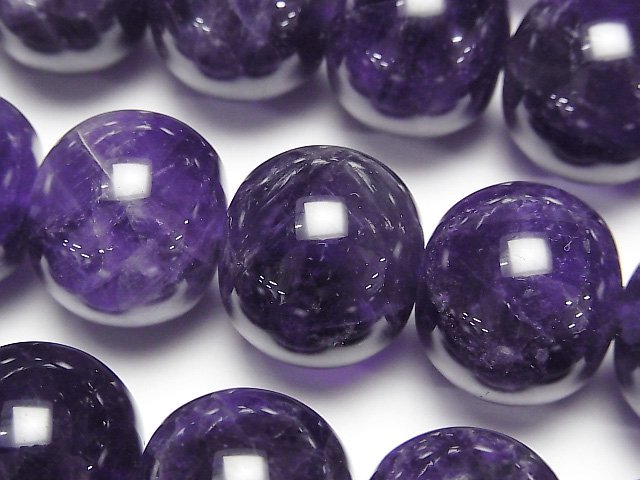 Amethyst AA Semi Round 18mm half or 1strand beads (aprx.15inch/36cm)