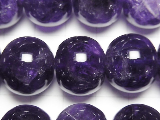 Amethyst AA Semi Round 18mm half or 1strand beads (aprx.15inch/36cm)