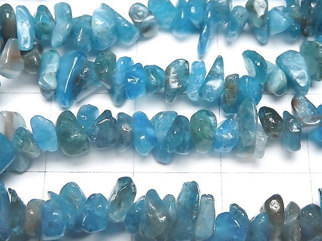 [Video]Blue Apatite AA++ Chips (Small Nugget) 1strand beads (aprx.32inch/80cm)