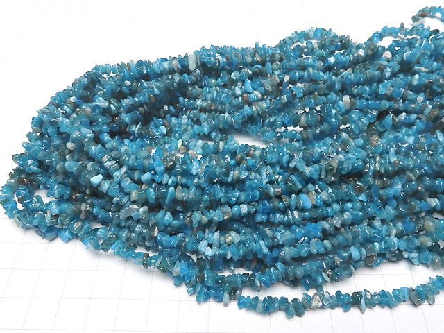 [Video]Blue Apatite AA++ Chips (Small Nugget) 1strand beads (aprx.32inch/80cm)