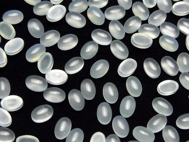 [Video] Mint Green Chalcedony AAA Oval Cabochon 6x4mm 10pcs