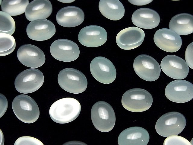 [Video] Mint Green Chalcedony AAA Oval Cabochon 8x6mm 10pcs