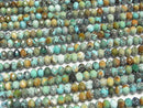 [Video]High Quality! Turquoise AA Faceted Button Rondelle 5.5x5.5x4mm half or 1strand beads (aprx.15inch/37cm)