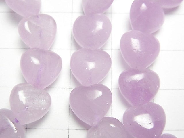 [Video]Kunzite AAA- Vertical Hole Heart Shape 9-10.5mm Bracelet