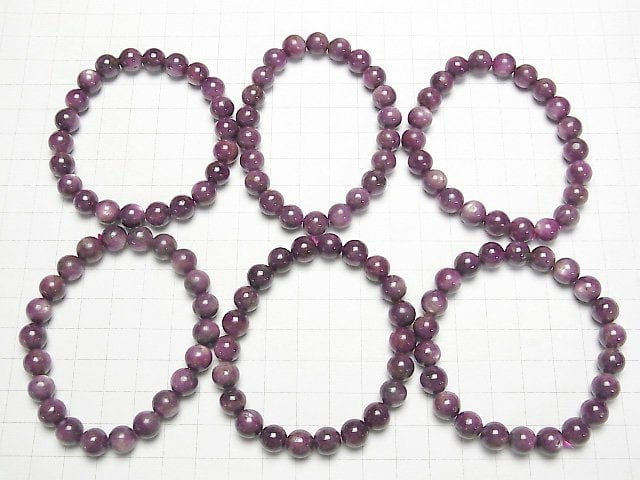 [Video] Star Ruby AA++ Round 8mm Bracelet