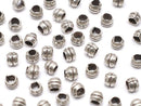 Karen Silver Patterned Rondelle 2x3x3mm Oxidized Finish 10pcs