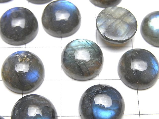 [Video]Labradorite AA++ Round Cabochon 12x12mm 3pcs