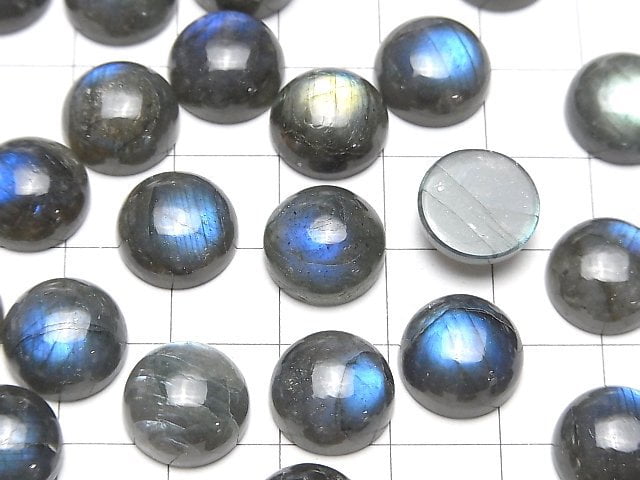[Video]Labradorite AA++ Round Cabochon 12x12mm 3pcs