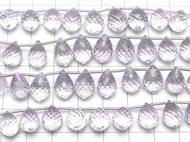 [Video]High Quality Pink Amethyst AAA Marquise Rice Faceted Briolette half or 1strand (18pcs)