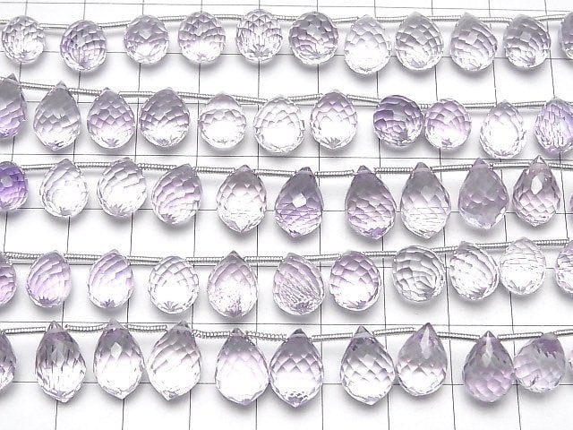 [Video]High Quality Pink Amethyst AAA Marquise Rice Faceted Briolette half or 1strand (18pcs)