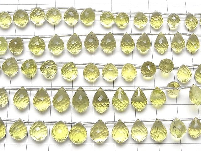 [Video]High Quality Olive Quartz AAA Marquise Rice Faceted Briolette half or 1strand (18pcs)