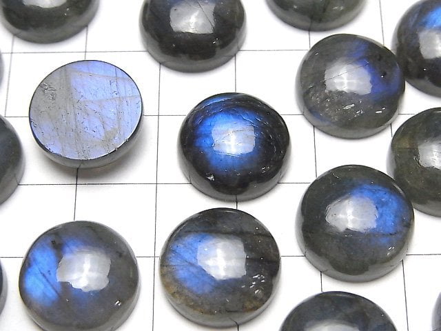 [Video] Blue Labradorite AA++ Round Cabochon 15x15mm 1pc