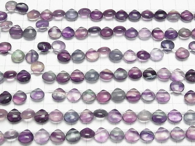 [Video] Mongolian multi color Fluorite AA++ Chestnut (Smooth) 10x10mm 1strand beads (aprx.7inch/18cm)