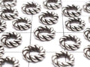 Karen Silver Rope Ring (Opening Type) 7mm Oxidized Finish 5pcs