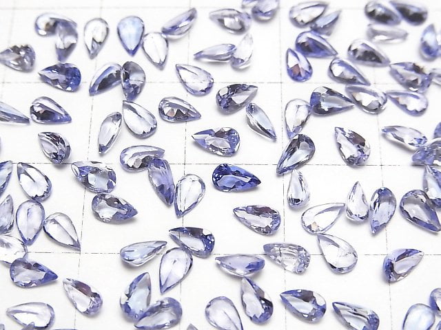 [Video]High Quality Tanzanite AAA Loose stone Pear shape Faceted 5x3mm 5pcs