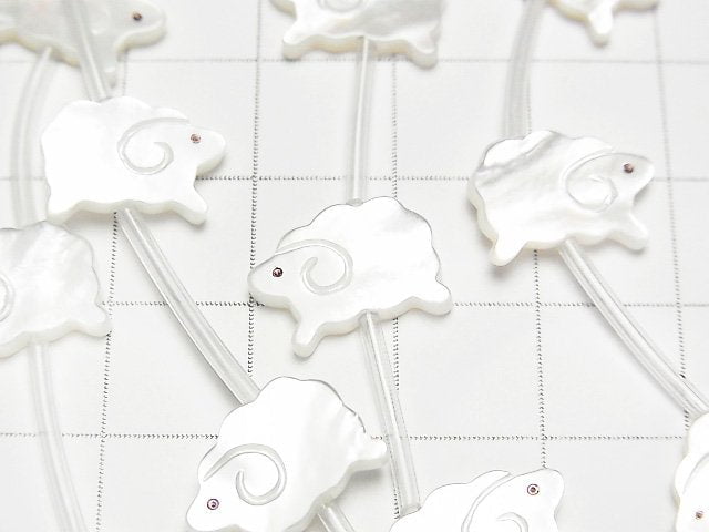 [Video] High quality white Shell AAA sheep shape 14x10mm half or 1strand (Approx 14pcs)