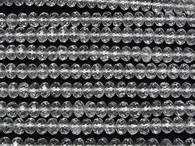 [Video] High Quality! Crystal AAA- Faceted Button Rondelle 8x8x5.5mm half or 1strand beads (aprx.15inch/37cm)