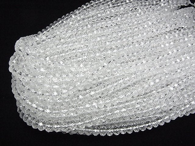 [Video] High Quality! Crystal AAA- Faceted Button Rondelle 8x8x5.5mm half or 1strand beads (aprx.15inch/37cm)