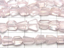 [Video]High Quality Rose Quartz AAA- Faceted Nugget half or 1strand beads (aprx.7inch/18cm)