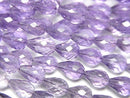 [Video]High Quality Amethyst AAA- Vertical Hole Faceted Drop half or 1strand beads (aprx.9inch/22cm)