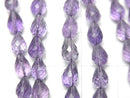 [Video]High Quality Amethyst AAA- Vertical Hole Faceted Drop half or 1strand beads (aprx.9inch/22cm)