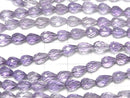 [Video]High Quality Amethyst AAA- Vertical Hole Faceted Drop half or 1strand beads (aprx.9inch/22cm)