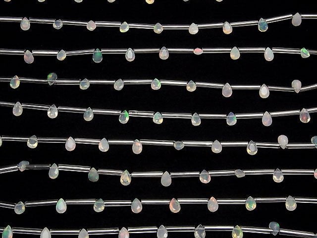 高品質衣索比亞蛋白石 AAA 梨形刻面 6x4mm 1串珠子 (8顆)