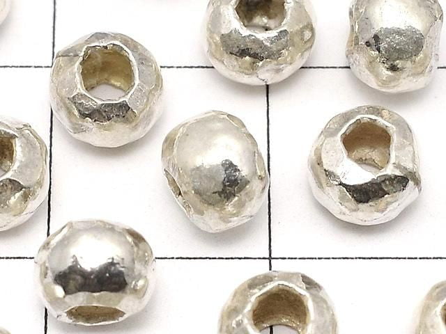 Karen Silver Rondelle 5.5x5.5x4mm 3pcs