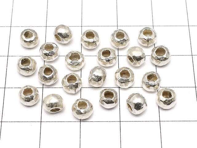 Karen Silver Roundel 5.5x5.5x4mm 3pcs