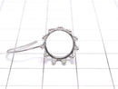 [Video]Silver925 Crown Earwire Frame Round 10x10mm Rhodium Plated 1pair