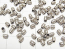 Karen Silver Patterned Rondelle 3.5x2.5x2.5mm 10pcs