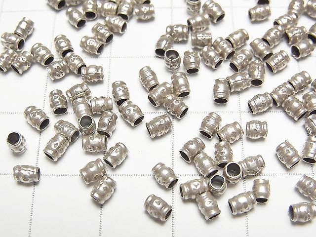 Karen Silver Patterned Rondelle 3.5x2.5x2.5mm 10pcs
