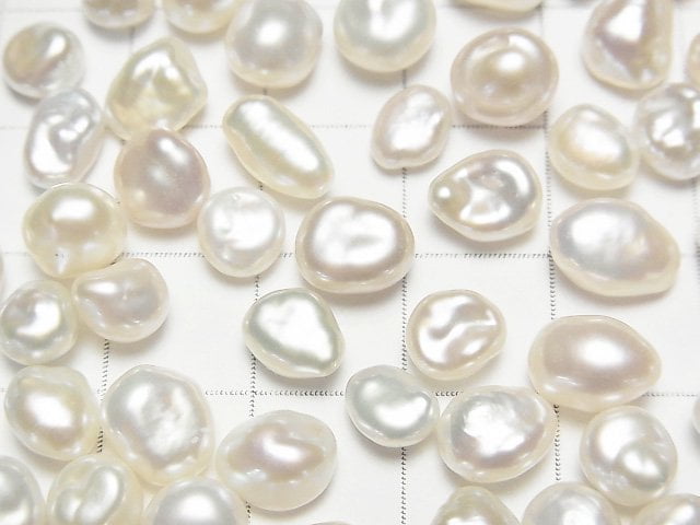 [Video]Fresh Water Pearl AA++ Loose stone Potato -Baroque 6-9mm White 10pcs