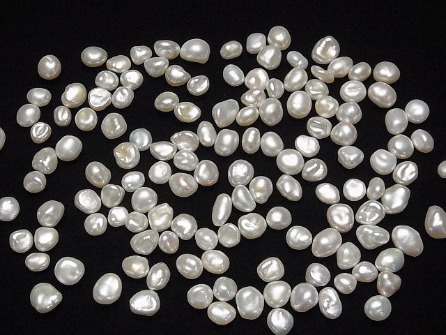 [Video]Fresh Water Pearl AA++ Loose stone Potato -Baroque 6-9mm White 10pcs