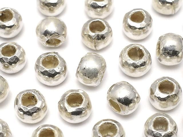 Karen Silver Rondelle 6.5x6.5x5mm 2pcs